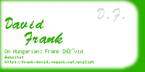 david frank business card